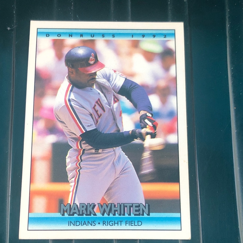 Russ 1992 Mark Whiten Trading Card - Blue and White